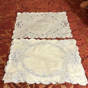 Hand embroidered placemats